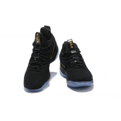 Nike Erkek Lebron 15 Low Siyah / Metal Altın Basketbol Ayakkabısı Türkiye - 9BMPH4IT